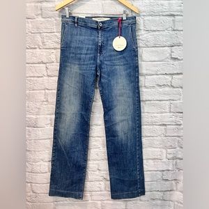 NWT Anthro Ottod'Ame 30x35” Denim Var-Unica Wide Leg Bootcut hi-rise Blue Jeans